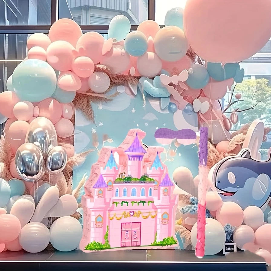 Kids Party Piñata Set - Pink Dream Castle