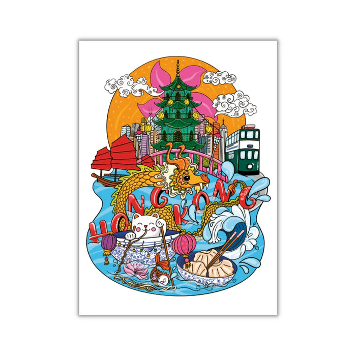 Hong Kong Dragon Magnet