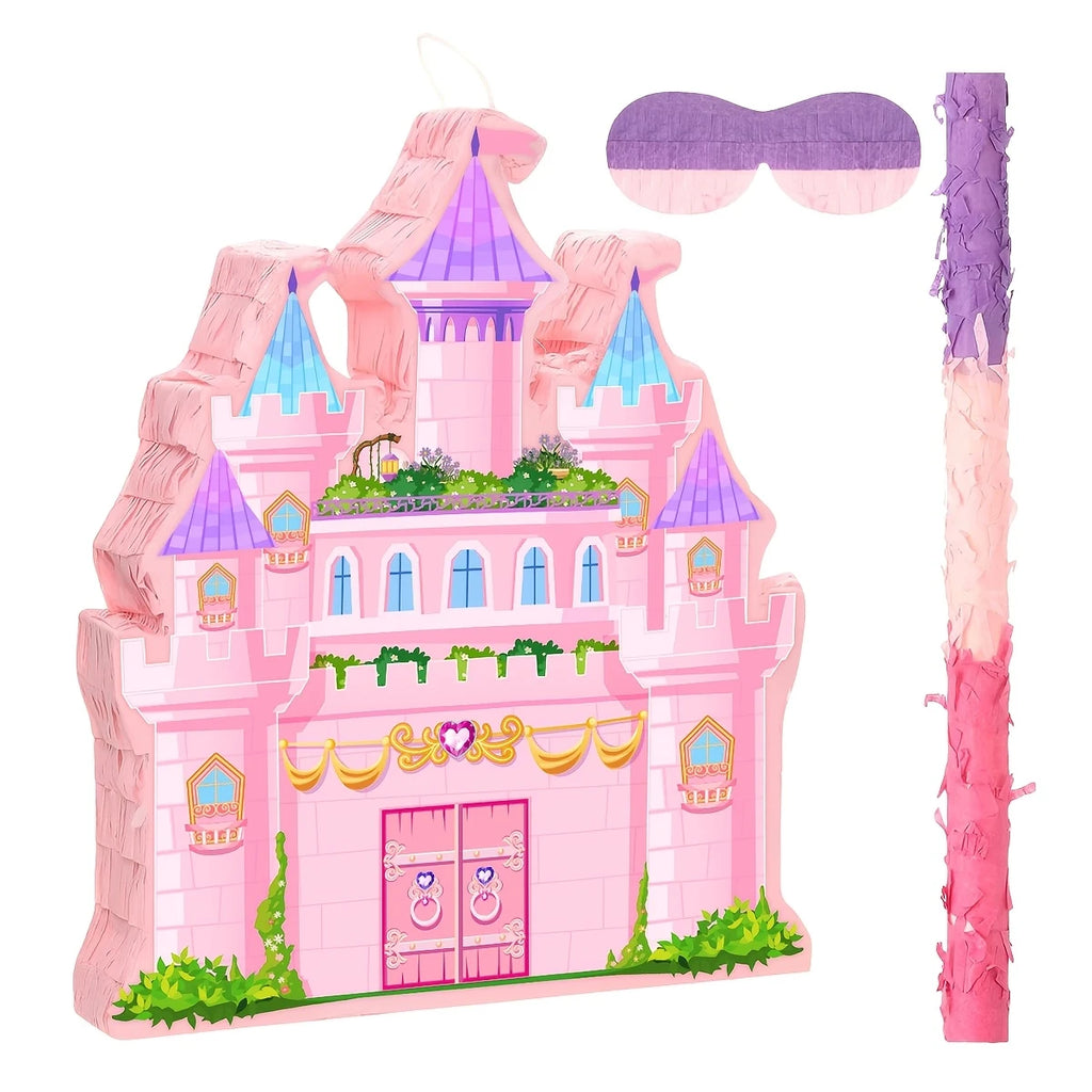 Kids Party Piñata Set - Pink Dream Castle