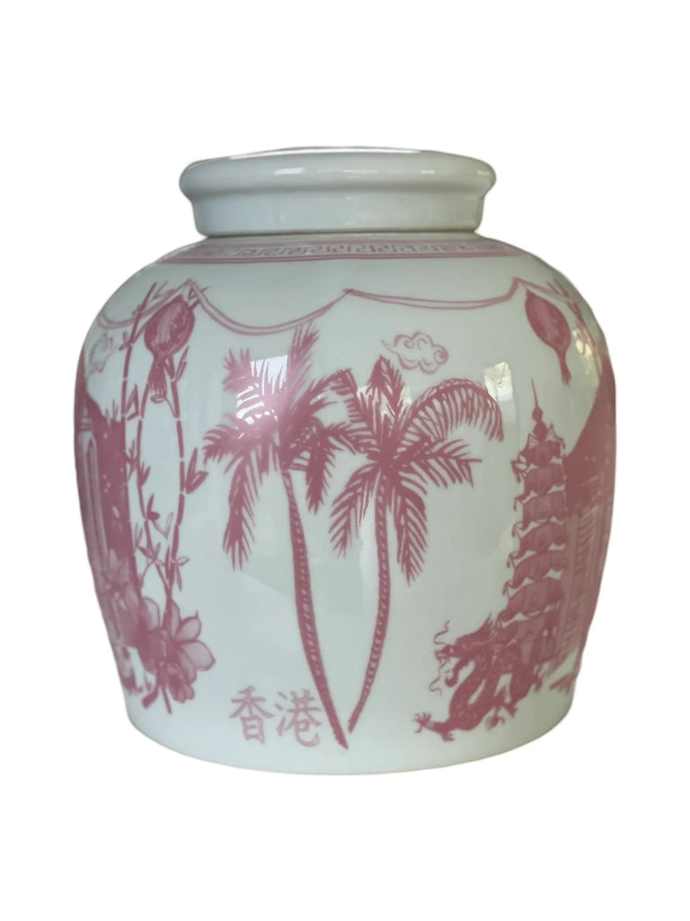 " Hong Kong Homage " Ginger Jar : Blossom Pink - The Ginger Jar Lamp Co.