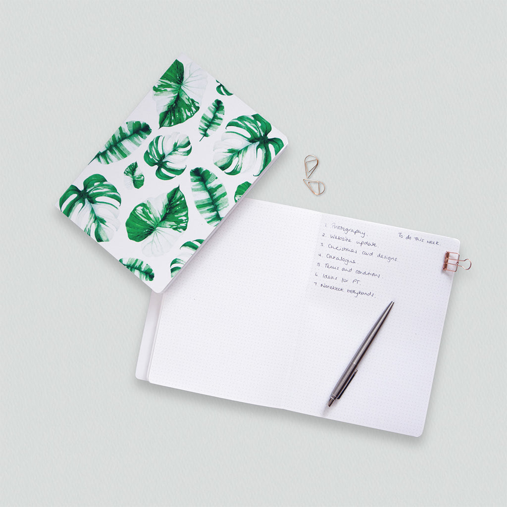Variegated Leaves (gorgeously green and white) Notebook