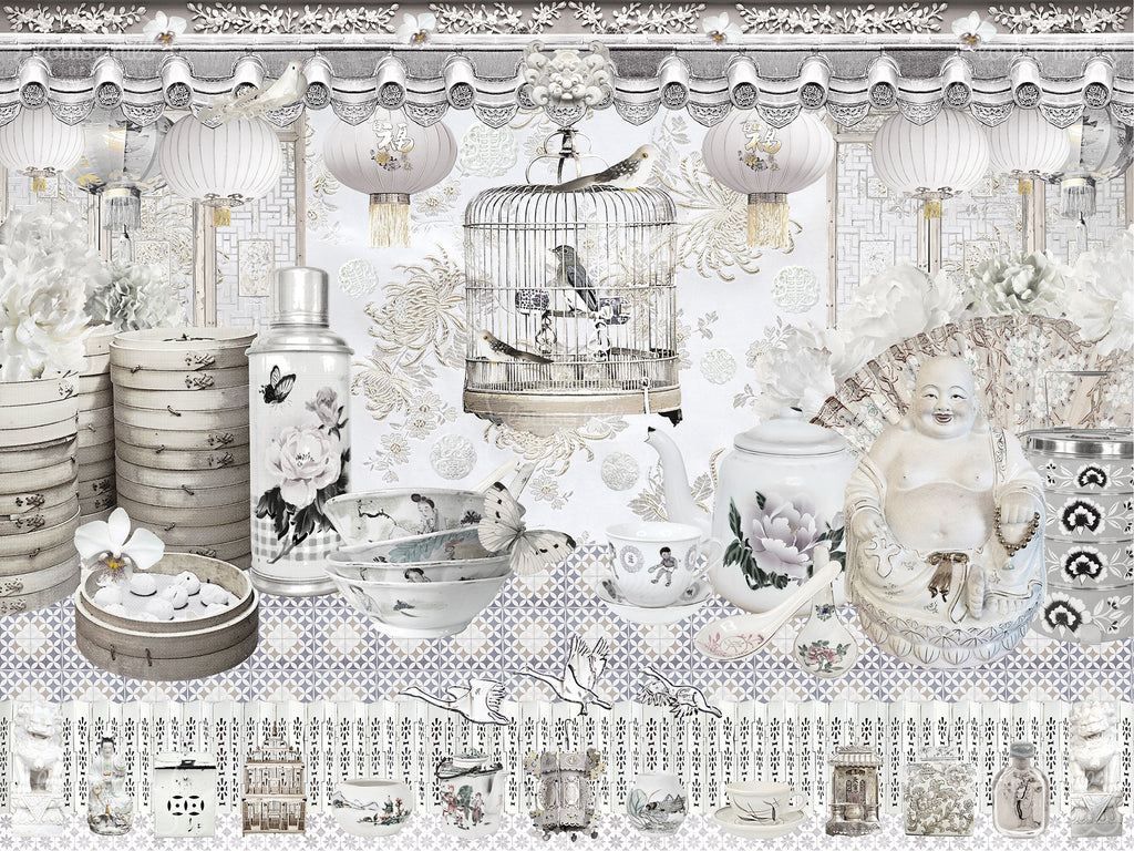 China White In Champagne & Gold Limited Edition Artwork
