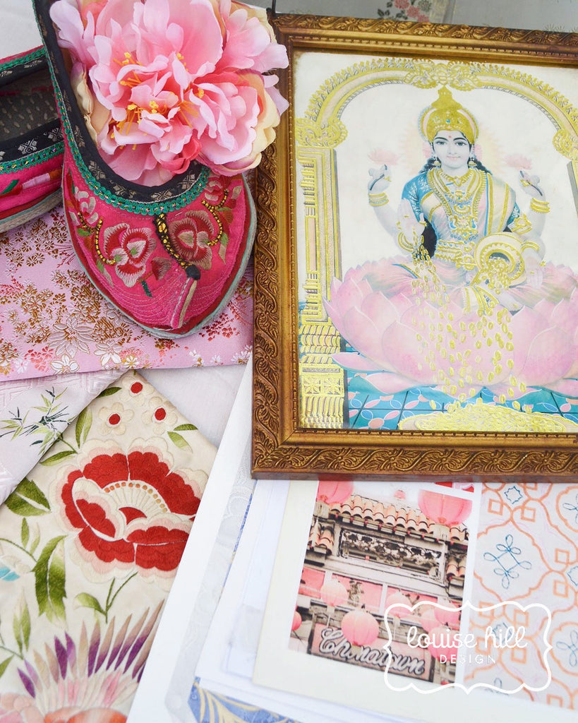 Chinoiserie In Gold & Blush Pinks Limited Edition Artwork