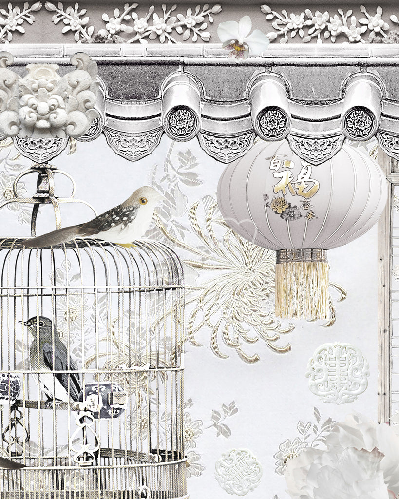 China White In Champagne & Gold Limited Edition Artwork