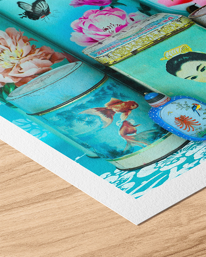 Still Life in Turquoise & A Pop of Pink