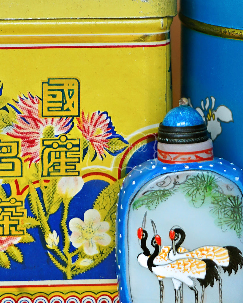 Still Life in Bright Blue & Lemon Yellow