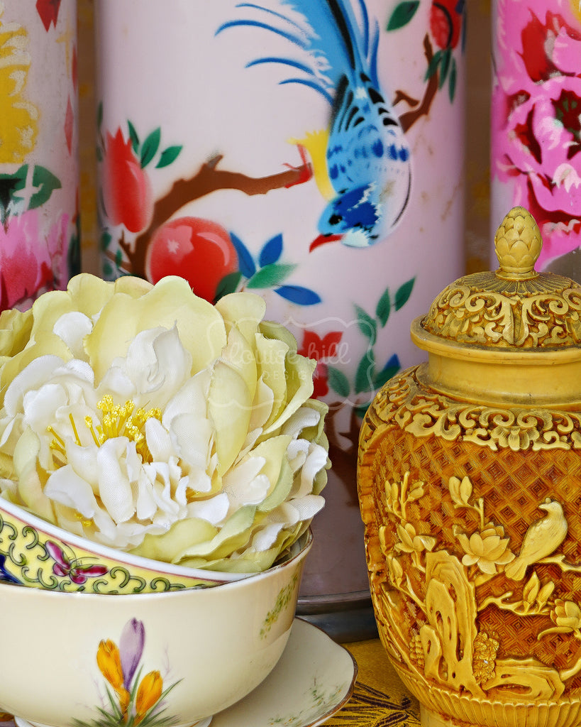 Still Life in Pink Peony & Sunshine Yellow