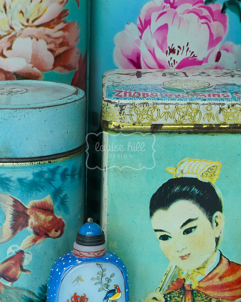 Still Life in Turquoise & A Pop of Pink