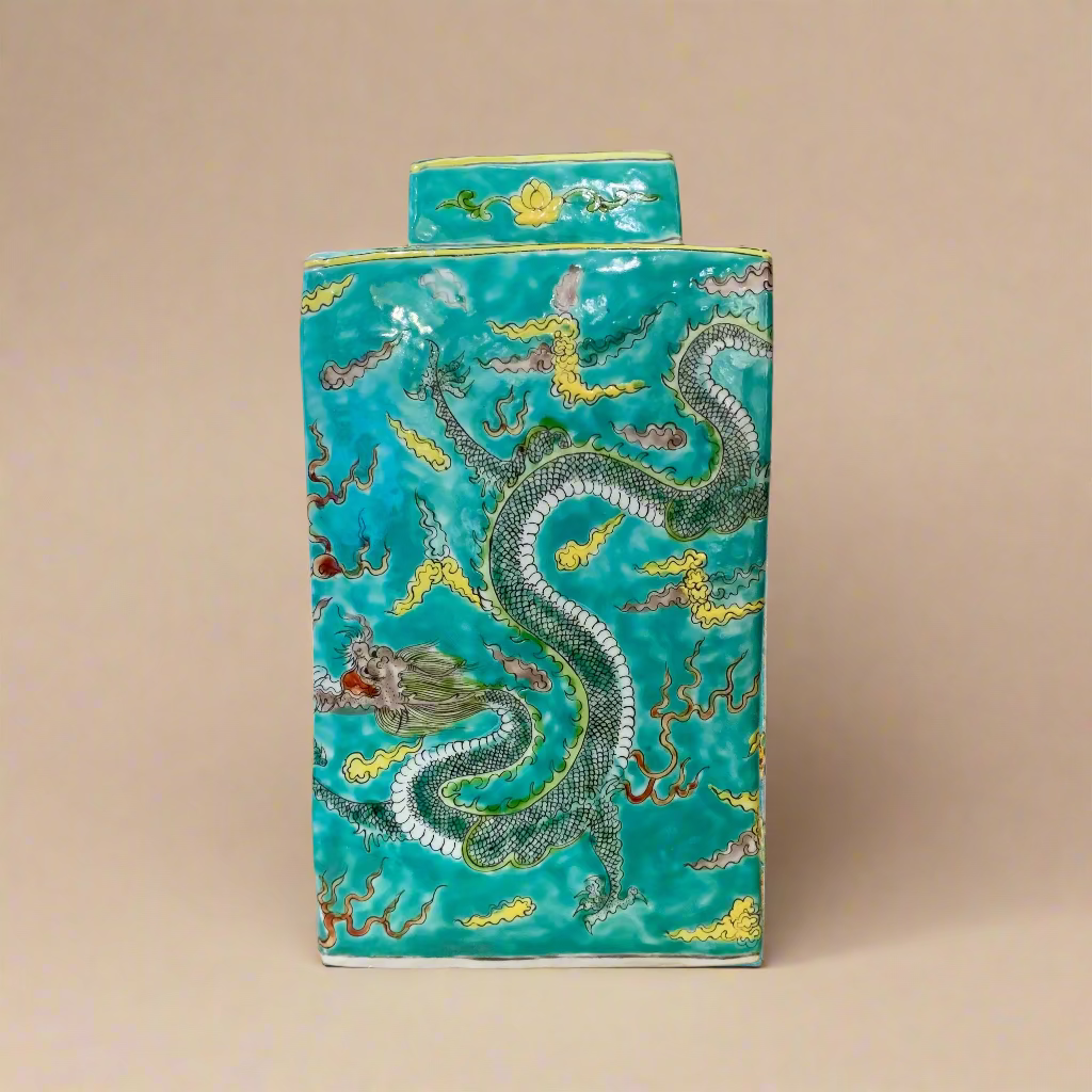 Phoenix Peranakan Ceramic Jar with Lid