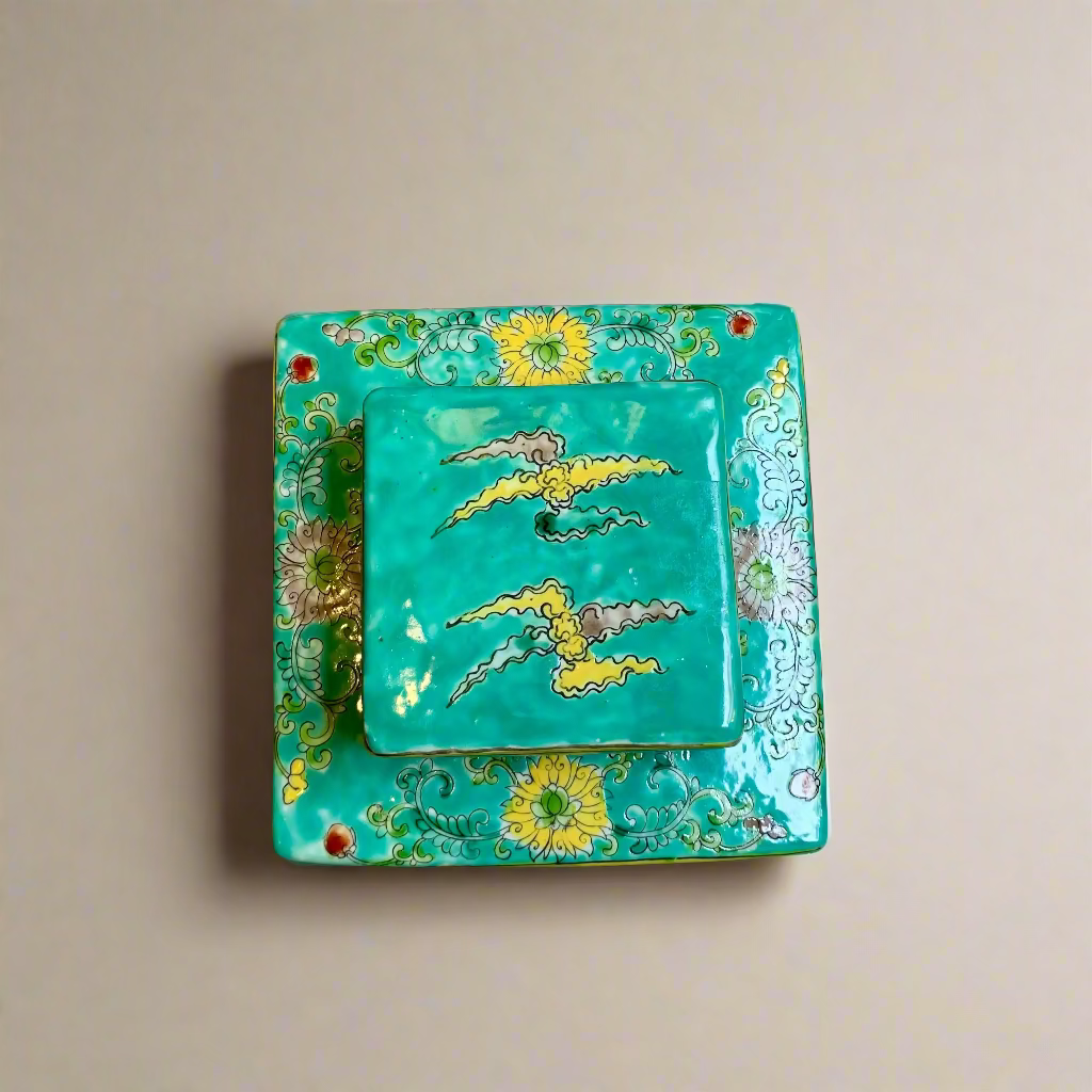 Phoenix Peranakan Ceramic Jar with Lid