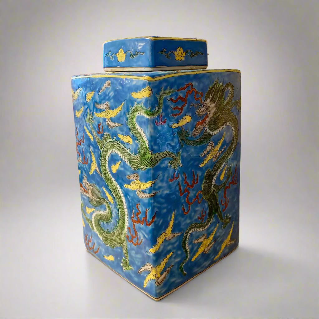 Phoenix Peranakan Ceramic Jar with Lid