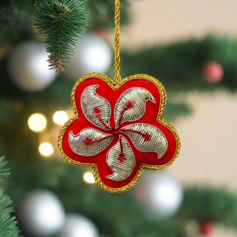 EMBROIDERED ORNAMENT : Bauhinia Flower