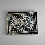 Floral Black & White Serving Tray