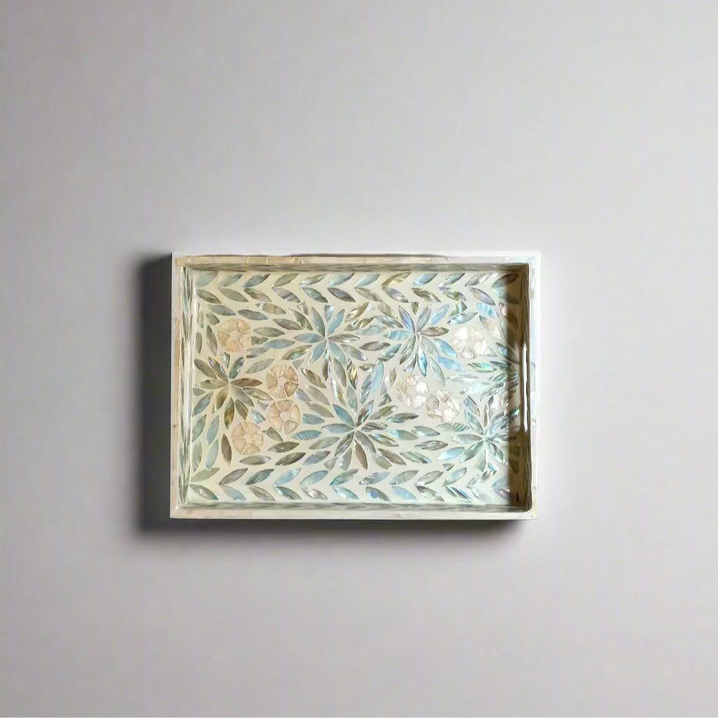 Mosaic White Serving Tray