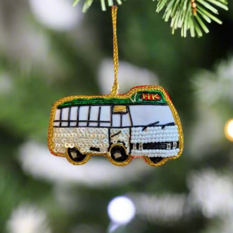 EMBROIDERED ORNAMENT : Minibus
