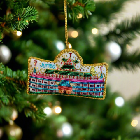 EMBROIDERED ORNAMENT : Jumbo Floating Restaurant