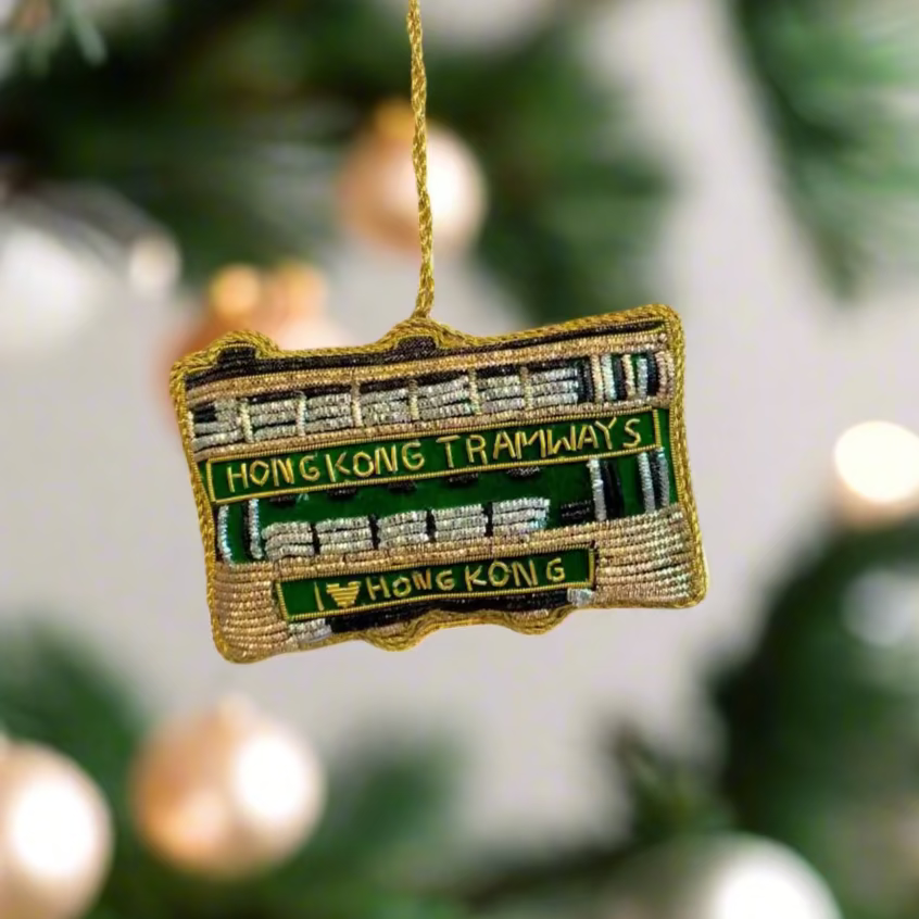 EMBROIDERED ORNAMENT : Tram