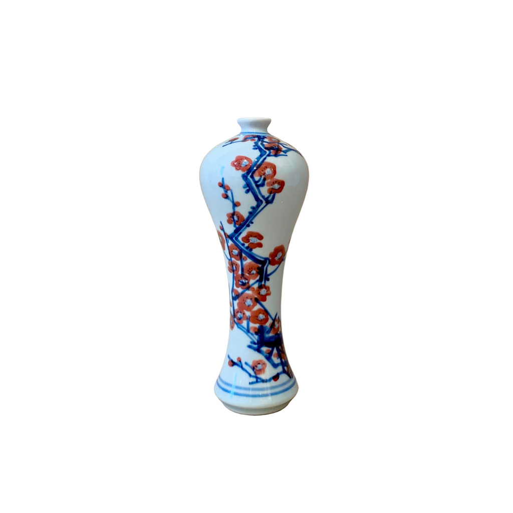 Chinoiserie Blue & White Mini Ceramic Vase