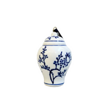 Blue Ceramic Ginger Jar Hanging Ornament