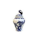 Blue Ceramic Ginger Jar Hanging Ornament