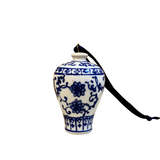 Blue Ceramic Ginger Jar Hanging Ornament