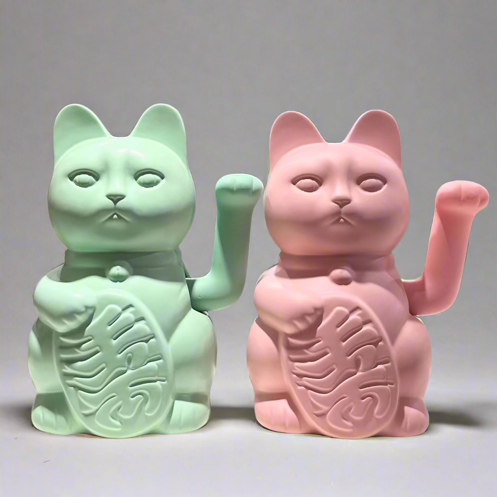 Oversized Ceramic Waving Lucky Cat