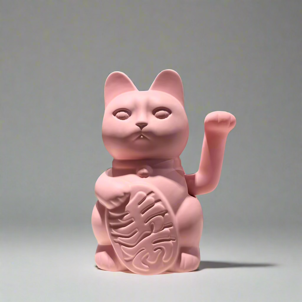 Oversized Ceramic Waving Lucky Cat