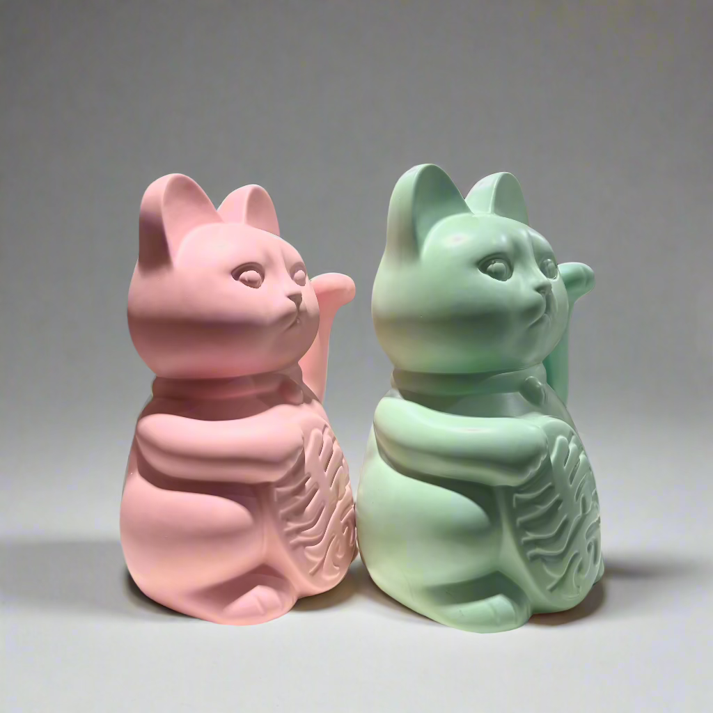 Oversized Ceramic Waving Lucky Cat