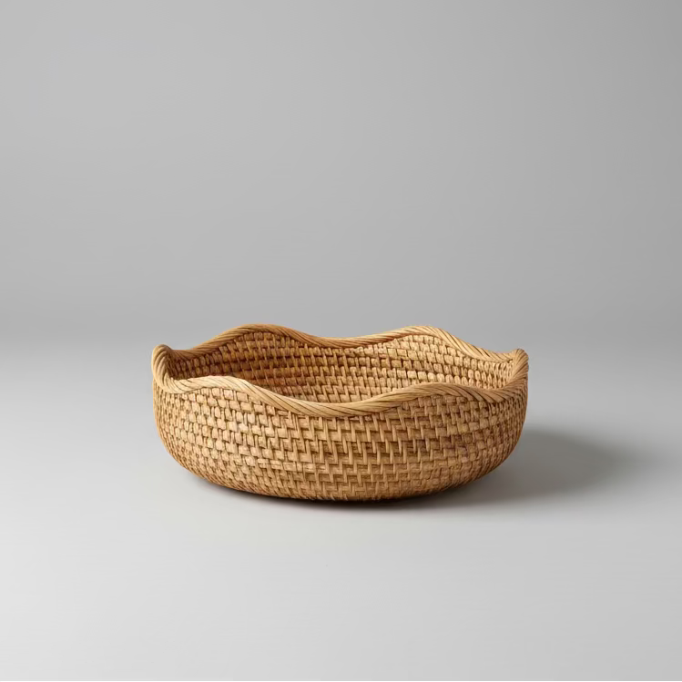 Woven Rattan Bowl - Thorn and Burrow