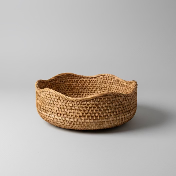 Woven Rattan Bowl - Thorn and Burrow