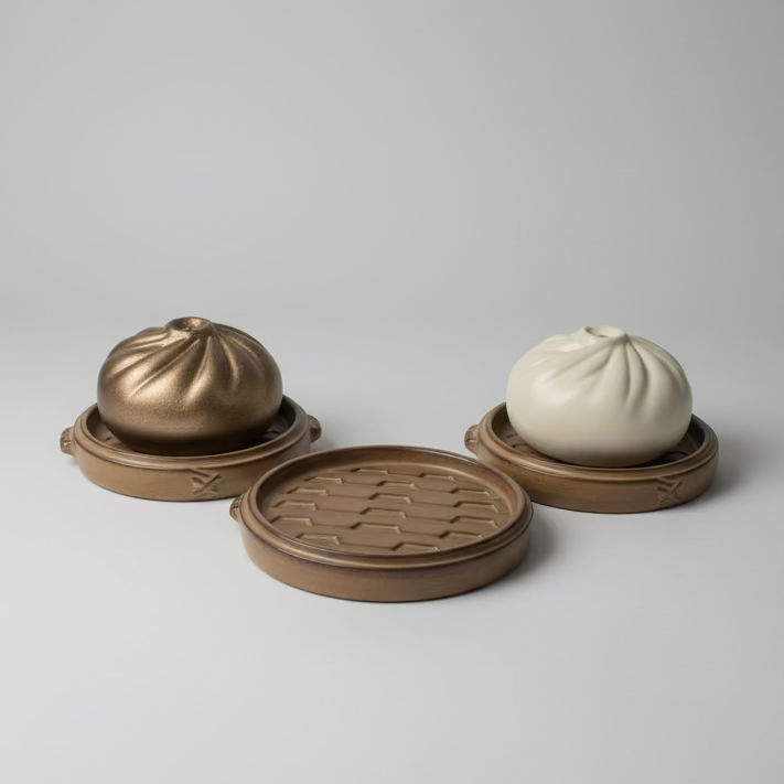 Xiao Long Bao Ceramic Incense Holder Set