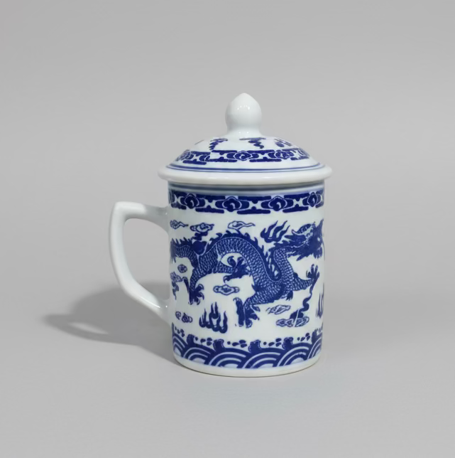 Chinese Mug with Lid and Candle