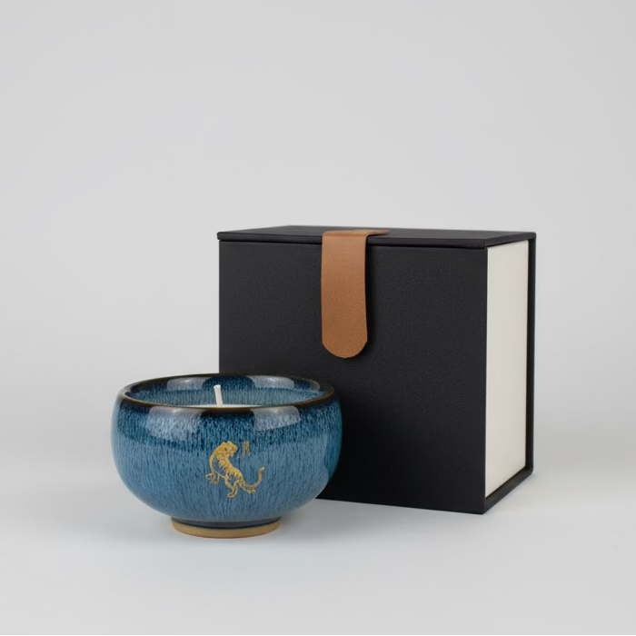 Chinese Zodiac Ceramic Teacup Candle in Gift Box