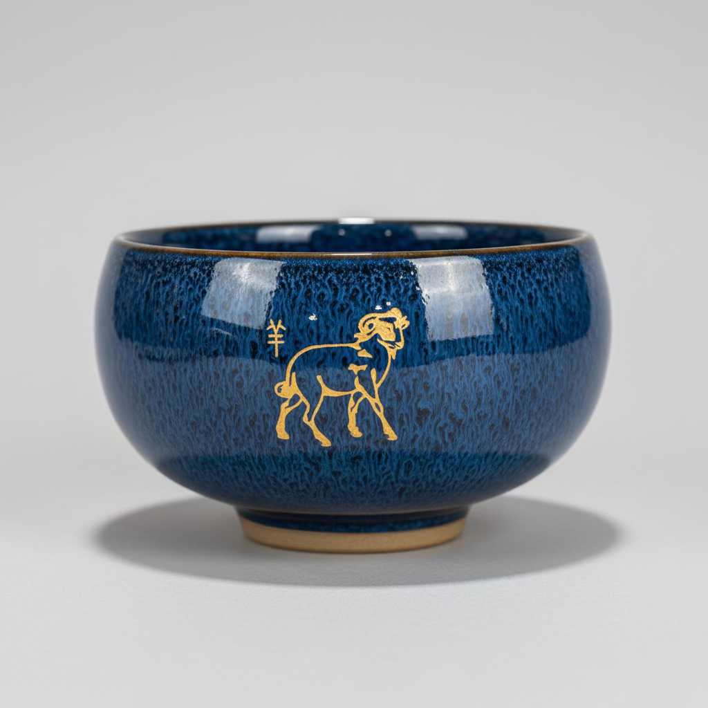 Chinese Zodiac Ceramic Teacup Candle in Gift Box