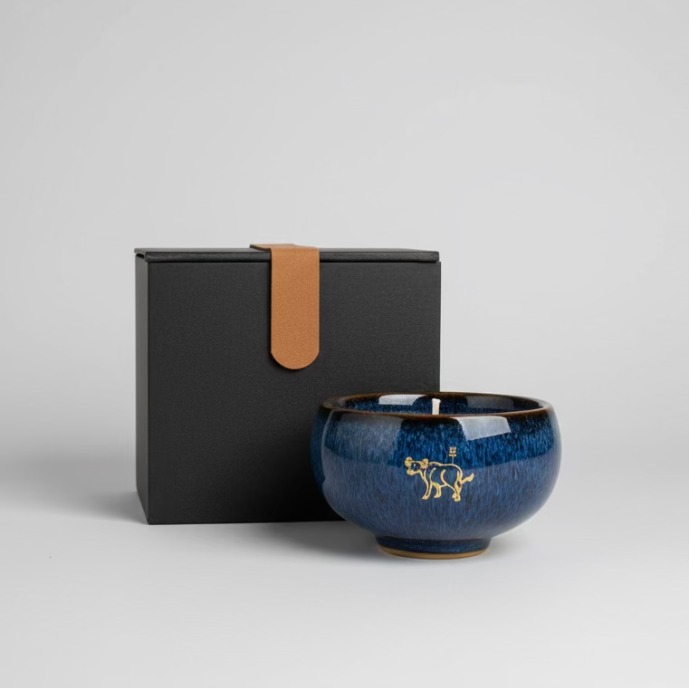 Chinese Zodiac Ceramic Teacup Candle in Gift Box