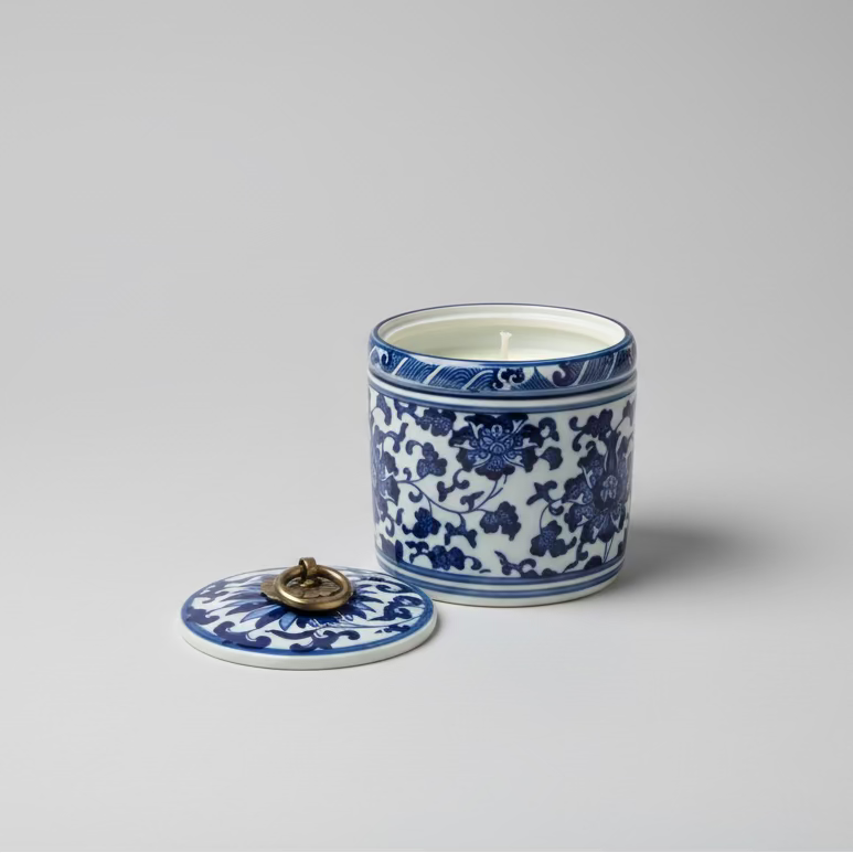 Ceramic Storage Jar with Candle