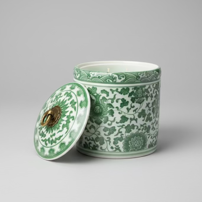 Ceramic Storage Jar with Candle