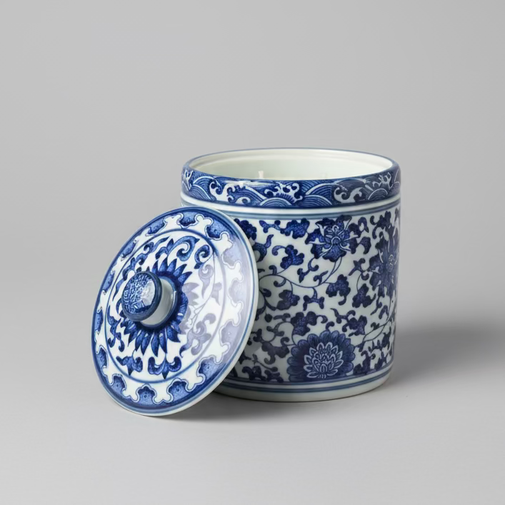 Ceramic Storage Jar with Candle
