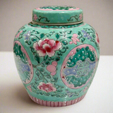 Blossom Love Ceramic Ginger Jar With Lid