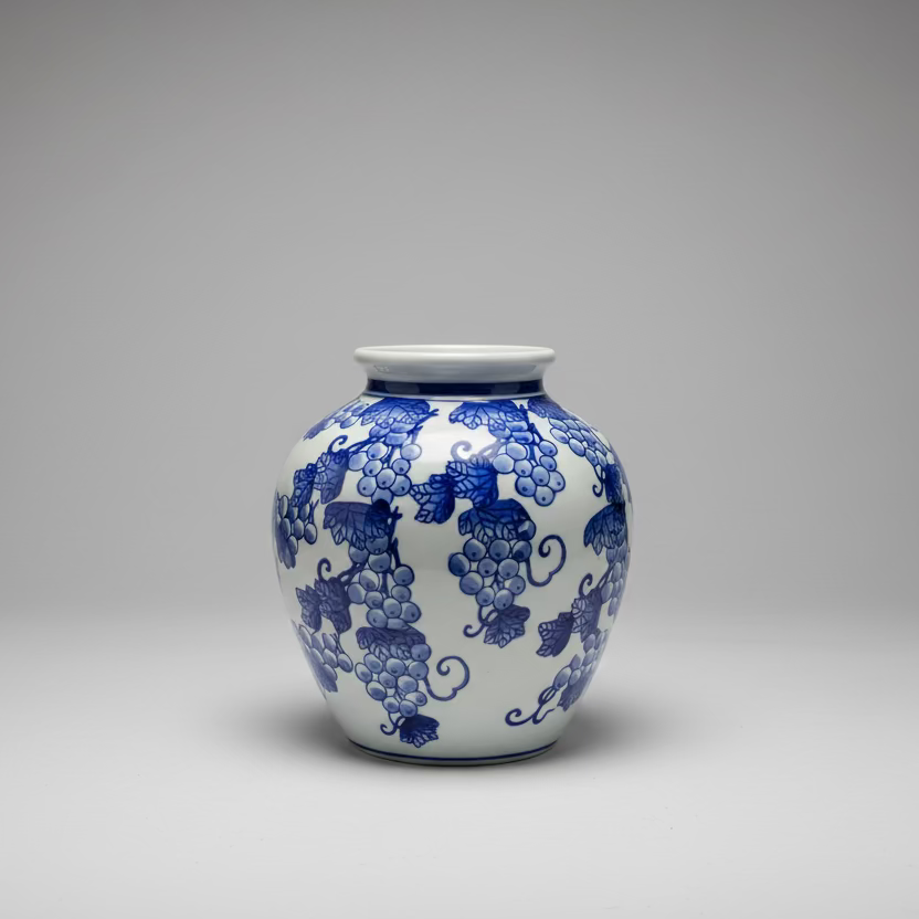Blue & White Chinoiserie Wall Vase