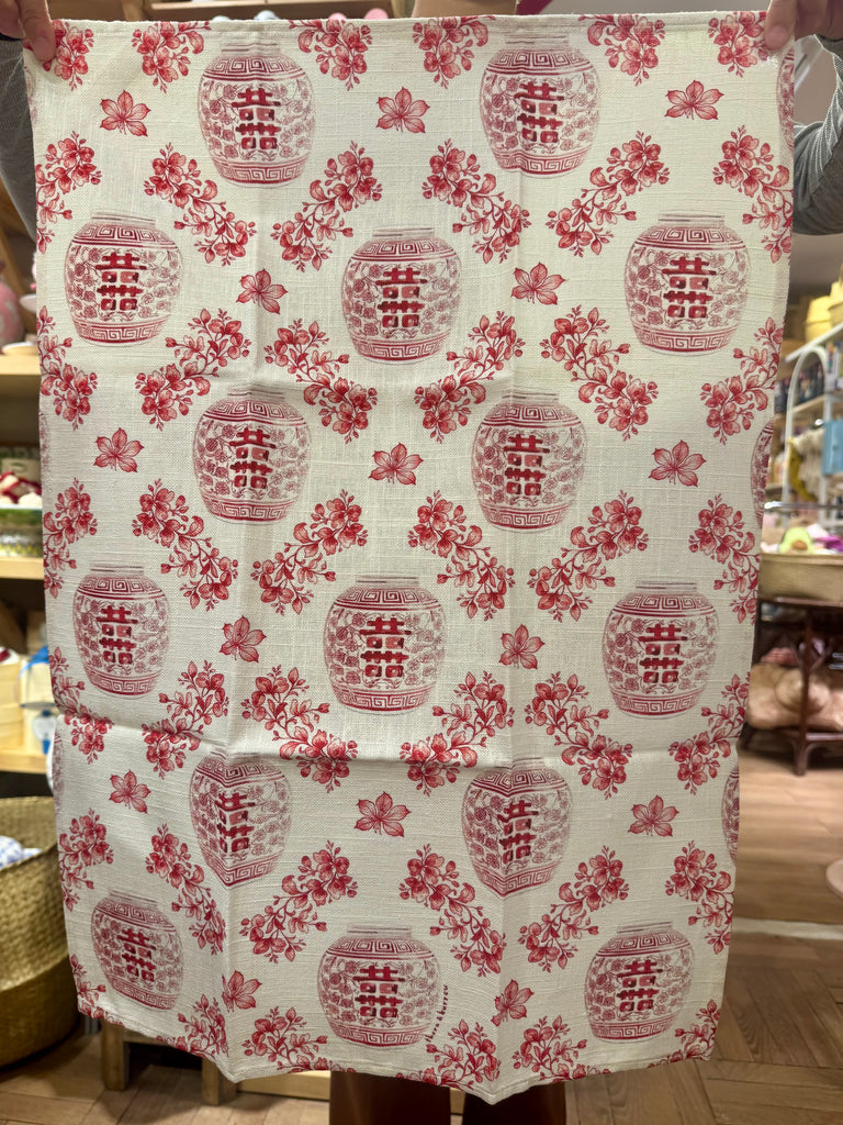 Hong Kong Ginger Jar Chinoiserie Tea Towel