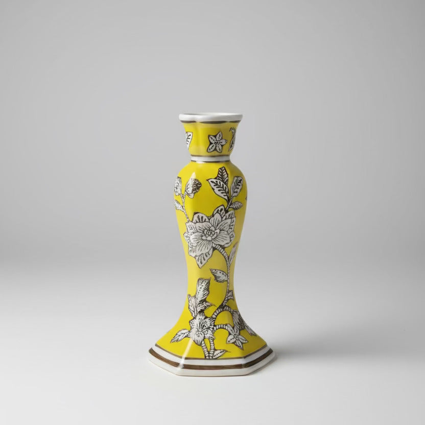 Floral Ceramic Candle Holder