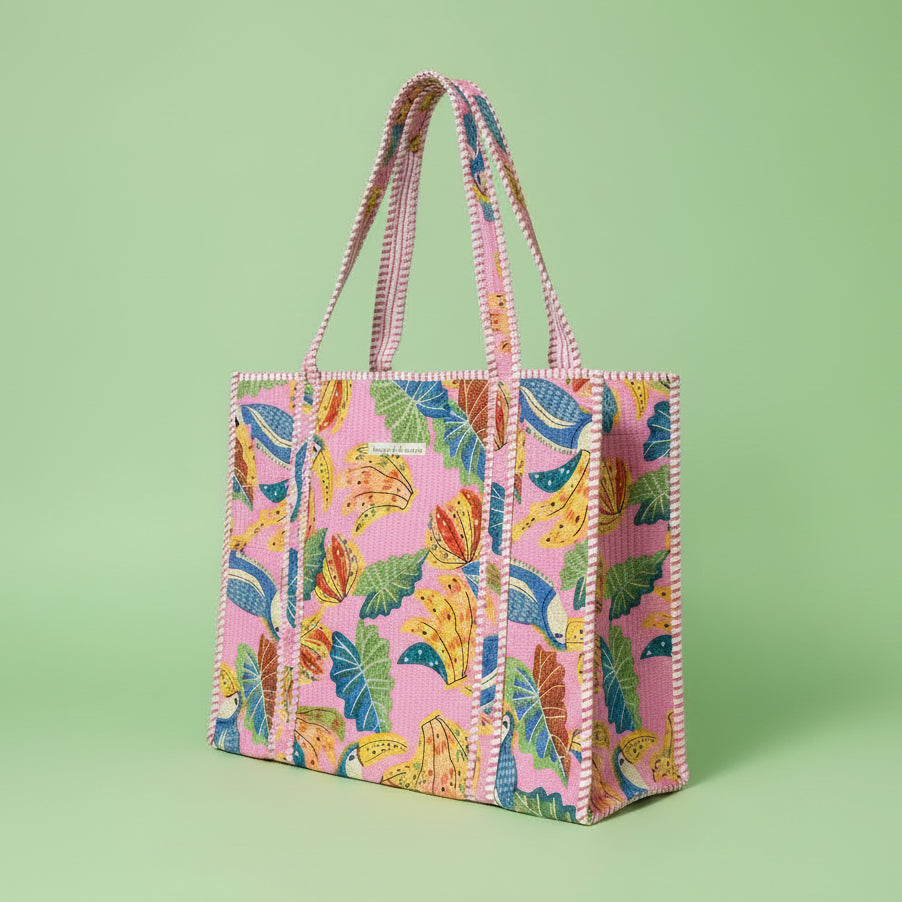 Indian Hand Block Printed Tote Bag