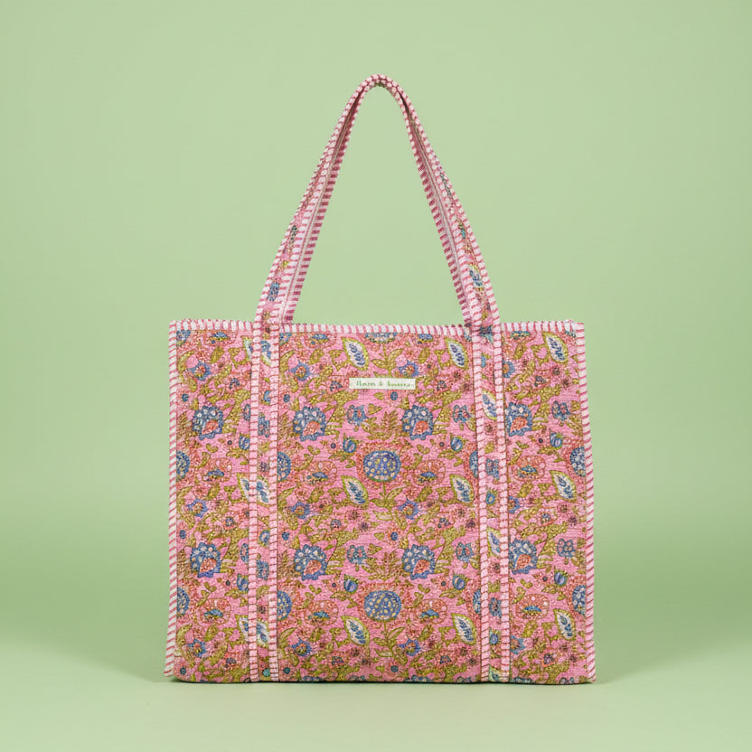 Indian Hand Block Printed Tote Bag