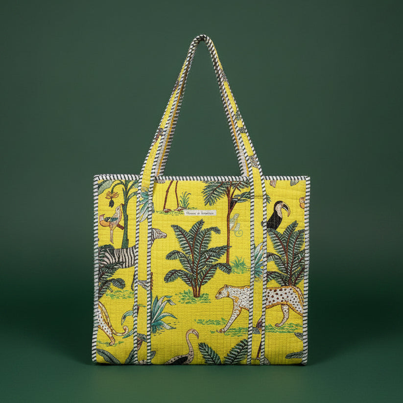 Indian Hand Block Printed Tote Bag