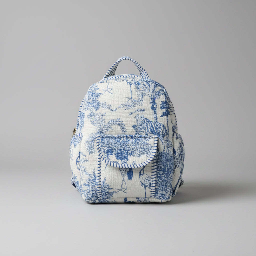 Indian Hand Block Printed Backpack