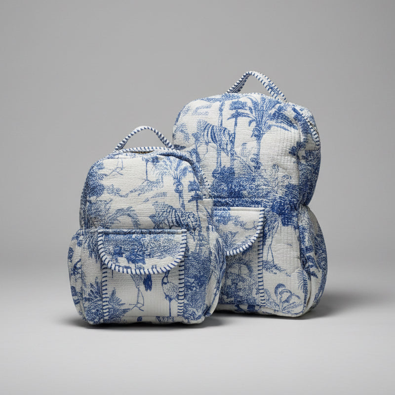 Indian Hand Block Printed Backpack