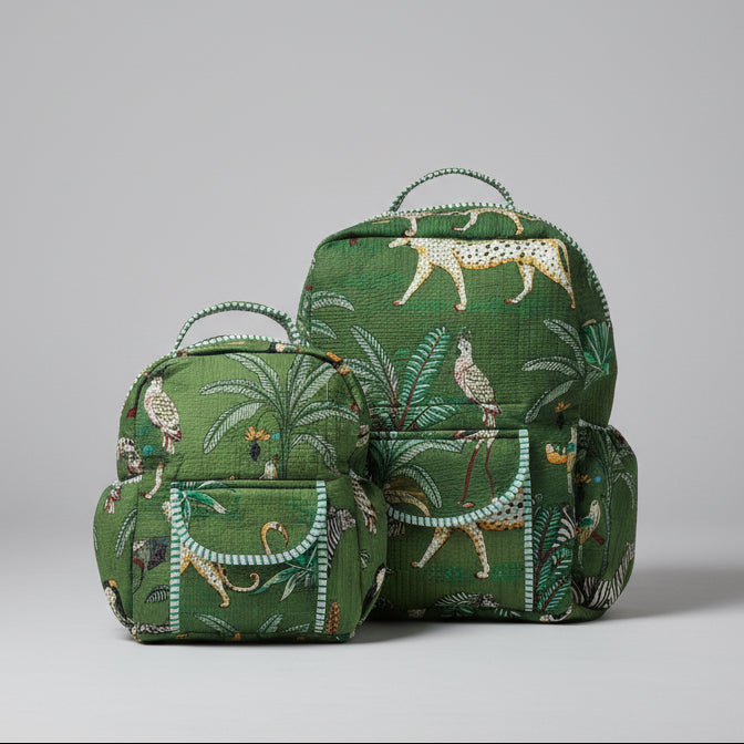 Indian Hand Block Printed Backpack