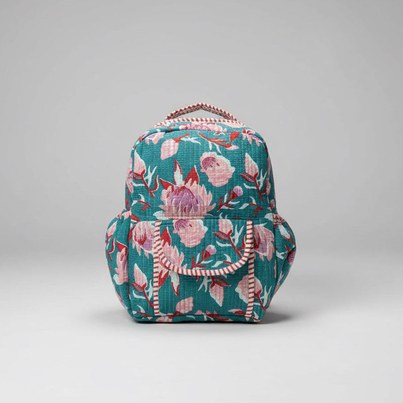 Indian Hand Block Printed Backpack