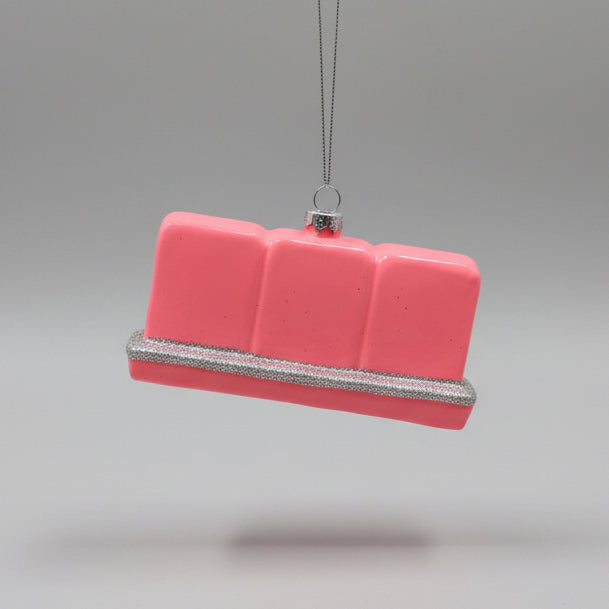 " Pink Mahjong Tiles " Asia Series Glass Hanging Ornament